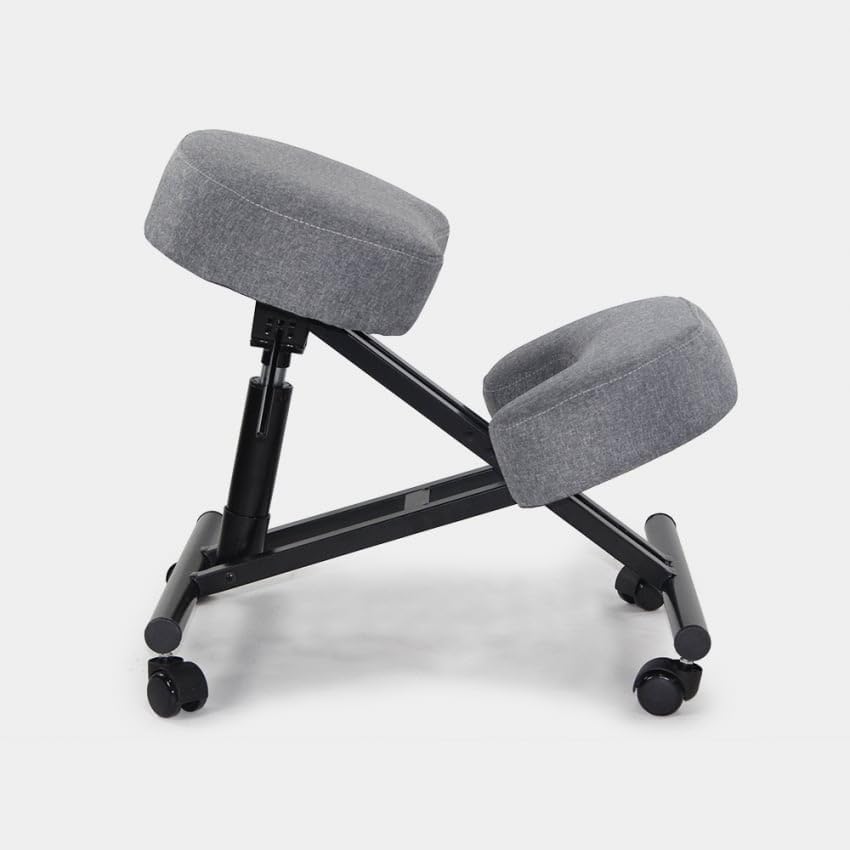 Produce Shop Silla ergonómica de Rodillas postural Modelo Sueco de Tejido Balancesteel Lux - Gris
