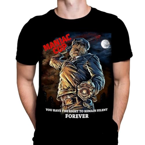 T-shirt Maniac Cop Forever Wild Star Hearts pour fan de cinéma d'horreur