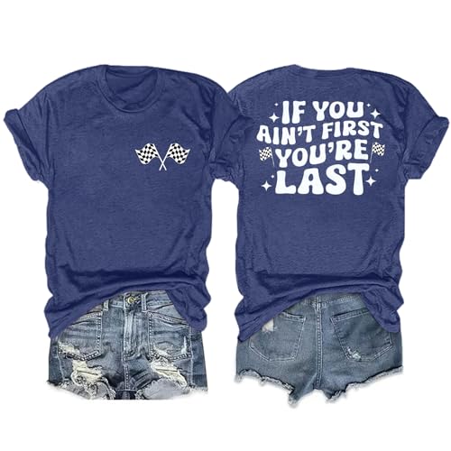 BANGELY Start Your Engines Tshirt Checkered Flag Racing Shirts Raceday Casual Unisex Short Sleeve Tee Tops