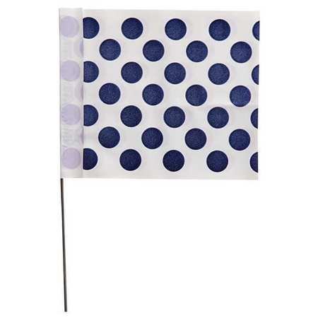 Marking Flag, Blue Dots/White, Vinyl, PK100