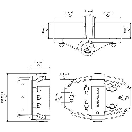 D&D Technologies Tchdma1Wht Multi-Adjust Heavy Duty Gate Hinges, For Self Closing Wood And Vinyl Gates Up To 132 Pounds, 3-Way Adjustable, Gap Up To 1 3/8", White, 2 Count #TOP4