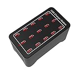 EDEDE Mehrfach USB Ladegerät, USB-Ladestation, intelligentes Wandladegerät mit 12 24 60 Anschlüssen, Schnelllade-Dockingstation for mehrere Geräte(15 Port USB)