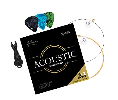 Cordes Shaman Guitare Western, Set 6+2