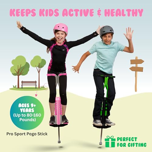 image for New Bounce Pogo Stick for Kids – Pro Sport Pogo Sticks with Foam Gri