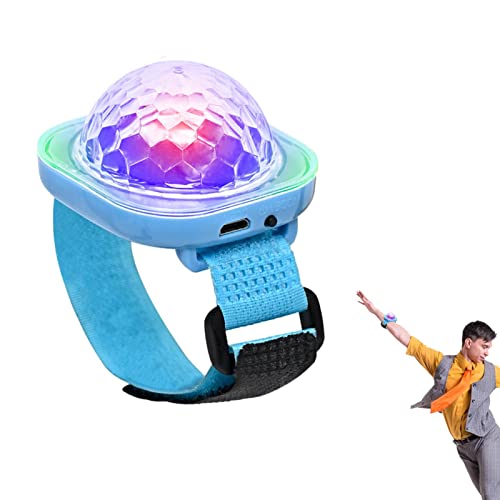 Bola Mágica de Luz | Relógio de luzes de discoteca LED ativado por som | Pulseira USB carregável par