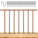 Deck Railing Kit, Metal Porch Railing Industrial, 34 in. H x 4 ft. W Horizontal Porch Railing, Wrought Iron Railings, Flat Metal Hand Rail, Outdoor Railing Kit for Porch, Deck and Balcony