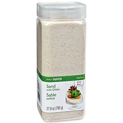 FloraCraft garden, 27.8 OZ, WHITE WITH GLITTER 27 Ounce