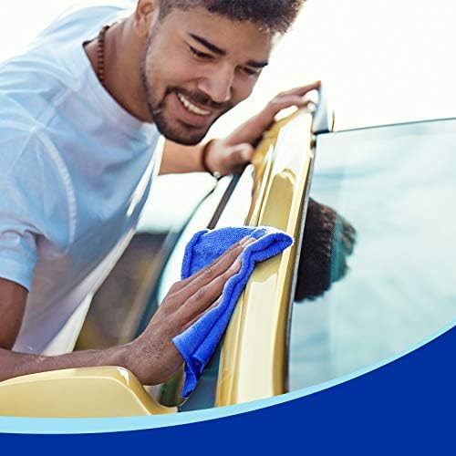 URAQT Microfibre Cleaning Cloths, 6 Pack Car Cleaning Cloths, Two-layer Thickened Microfibre Towels, Lint Free Super Absorbent Cleaning Towel for Household and Car Washing, Drying, Detailing, 40x30cm