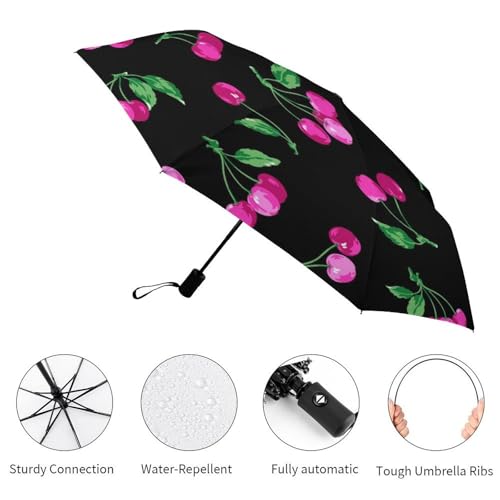Parapluie compact galaxie violette avec système d'ouverture automatique robuste