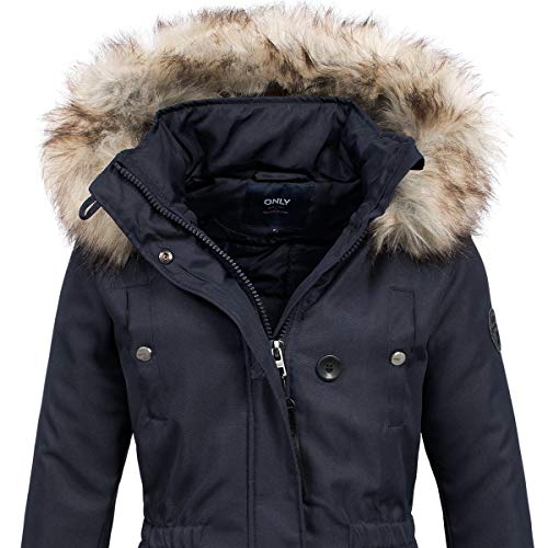 ONLY Damen Parka Parka onlIRIS AW CC OTW 15156574, Gr. 40 (Herstellergröße: L), Blau (Night Sky Night Sky)
