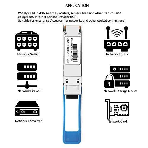 Image of 40GBASE-LR4 QSFP+ Optical Transceiver Module Compatible with Palo Alto Networks PAN-40G-QSFP-LR4 40G QSFP+ LR4 1310nm 10km DDM Duplex LC SMF