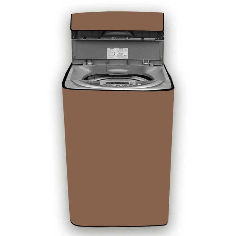 Amodori Waterproof Top load washing machine cover Compatible for Whirlpool 10 kg 360 Degree Bloomwash Pro with Inverter Solid Beige Print