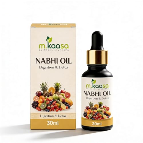 Image of Nabhi Oil - Natural Belly Button Oil with Ginger, Ajwain, Tulsi & Hing | Lightweight Ayurvedic for Night Use 30ml (PACK OF 2)