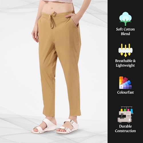 Image of TRASA Ultra Soft Cotton Regular and Plus 8 Colour Cotton Pants for Womens and Girls - Available Sizes : M,L,XL,2XL,3XL,4XL,5XL