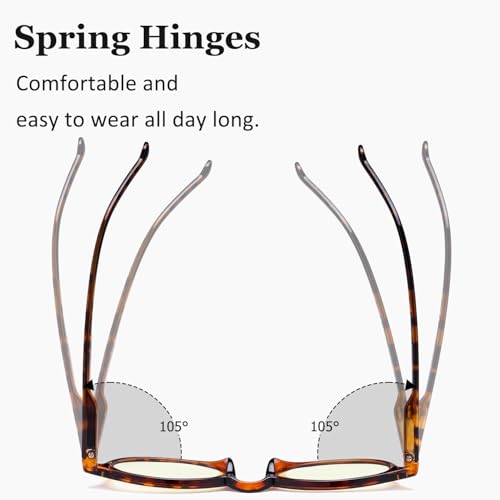 Image of LUR 10 Pack Blue Light Blocking Reading Glasses Spring Hinges Computer Readers