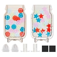 Reward Jar with Stars Tokens and Smiley Face 2 Pack, Incentive Jar for Kids, Motivate Good Behavior Reward Jar for Home School Classroom Teacher Parent