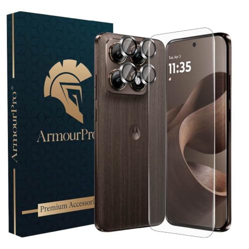 Image of ArmourPro UV Tempered Glass for Motorola Edge 70 Pro Plus 5G with Black Camera Ring Guard Combo, Crystal Clear Screen Protector, Case Friendly, Anti-Scratch, Bubble-Free Installation Kit