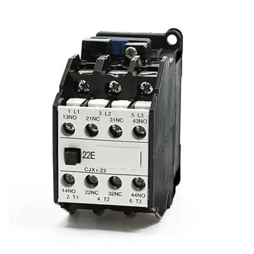 Contacteur AC rail 35mm CJX1-22A bobine 220V 50 60Hz 2NO 2NC inverseur