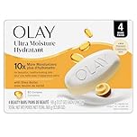 Olay Moisture Outlast Ultra Moisture Shea Butter Beauty Bar with Vitamin B3 Complex, 360 g Total (4 Count of 90 g Each)