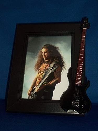 Mini Bass Guitar Picture Frame S-L-A-Y-E-R Tom Araya