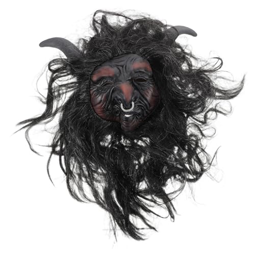 Masque de taureau d'Halloween avec corne Healvian déguisement fête effrayant