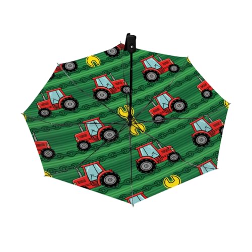 Parapluie coupe-vent inversé fini les sièges mouillés avec le motif tracteur