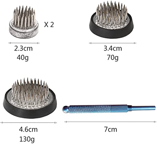 Smavles Flower Frog 4 Pieces Flower Arrangement Pin Flower Arranging Bases Ikebana Kenzan Flower Round Pin Holder Fixed Tools Stainless for Flower Arrangement Art Home Office Decoration(2.3/3.4/4.6cm) - Image 2