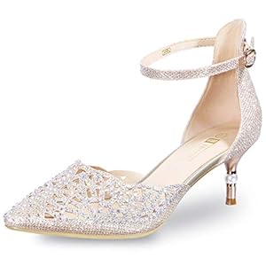 IDIFU-Womens-IN2-Candice-Wedding-Rhinestones-Sequins-Low-Kitten-Heels-Pumps-Dress-Evening-Shoes-for-Women-Bridal-Bride-Gold-5-BM-US IDIFU Women's IN2 Candice Wedding Rhinestones Sequins Low Kitten Heels Pumps Dress Evening Shoes for Women Bridal Bride Gold 5 B(M) US