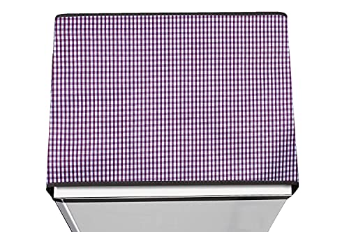 Image of Stylista Refridgerator top Cover Suitable for Samsung RR23C2F249U /HL, 215 Liter Fridge, Dimension (WXD) 71x109 CM, Pin Check Pattern Voilet