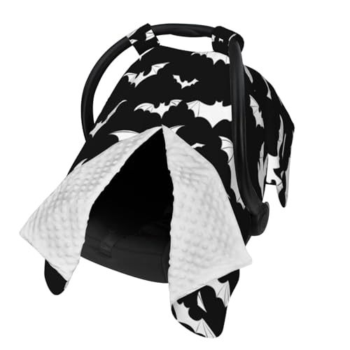 Image of Halloween Bat Car Seat Cover Baby Fashion Carseat Cover for Winter Nursing Cover Newborn Shower Gift