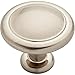 Franklin Brass P35597K-SN-B1 Round Ringed Kitchen Cabinet Drawer Knob, 1-1/4" (32mm), Brushed Nickel, 25 Pack