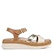 Vionic Womens Mar Sandal Camel Gold Leather 5 M