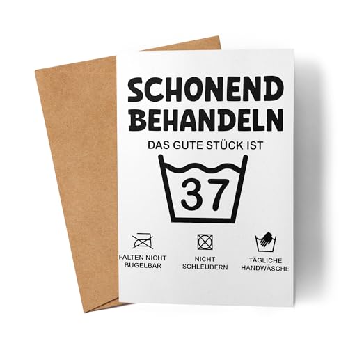 Lilavie-Design Schonend Behandeln Das Gute Stück ist 37 Karte 37. Geburtstag Lustige Geburtstagskarte Mann Frau Lilavie-Design Schonend Behandeln Das Gute Stück ist 37 Karte 37. Geburtstag Lustige Geburtstagskarte Mann Frau