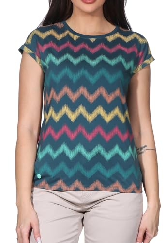 T-shirt Diona Ragwear pour femme à motif chevron et col rond