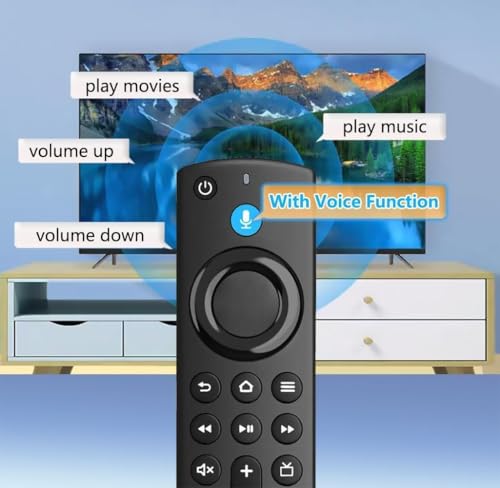 Image of Upix Compatible Amazon Fire TV Stick 3rd Generation Smart TV Remote No. 1113 | with Voice | Exactly Same Remote Will Only Work | Will Work with FIRE TV Stick ONLY | Pairing is Required