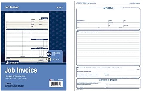 Amazon.com : Adams Job Invoice Forms, 2-Part Carbonless, for Service ...