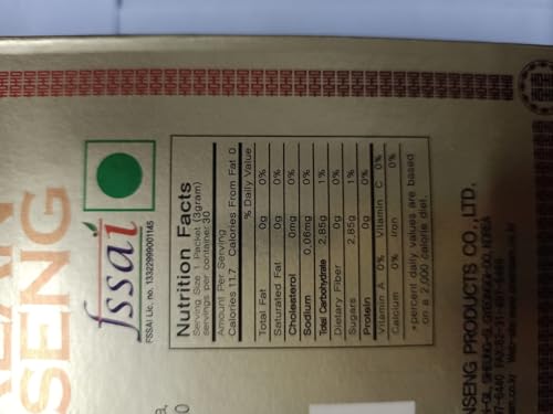 NOTTACIA Seoul Original Korean Ginseng Dry Tea 0.1Oz(3 Grams) 30 Packets - 0.105Oz(3 Grams) X 30 Bags