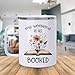 Hyturtle Book Mug With Lid & Spoon Gifts For Book Lovers, 12oz Insulated Stainless Steel, Christmas Birthday Gift For Bookworms Librarians, Women, My Weekend is All Booked Coffee Tea Travel Mug Cup