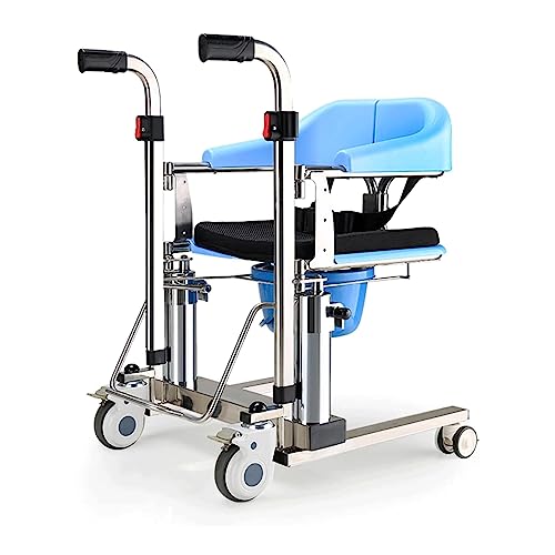 油圧リフトトランスファーチェア 180°分割シート付き 医療用トランジットチェア ベッドサイド トイレ&トレイ付き デスクトランスポートリフト 車椅子