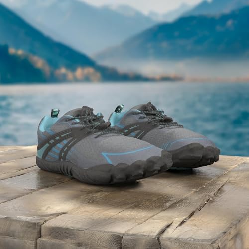 Image of L-RUN Barefoot Water Shoes Women Mens Aqua Sock Athletic Hiking Water Sports Shoes for Swim Beach Pool Sand Diving Walking