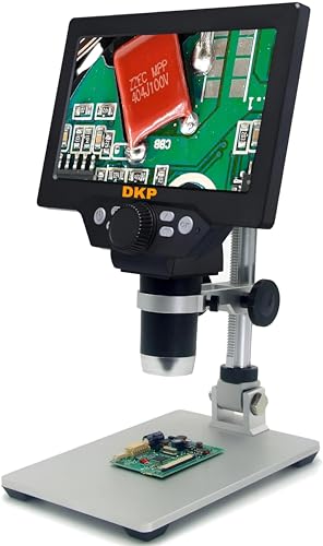 Image of DKP Medicams HD 7 inch G1200 Digital Microscope, 1200 Times Microscope, 12MP Camera Video Recorder with HD Screen Identification Mobile Phone Repair
