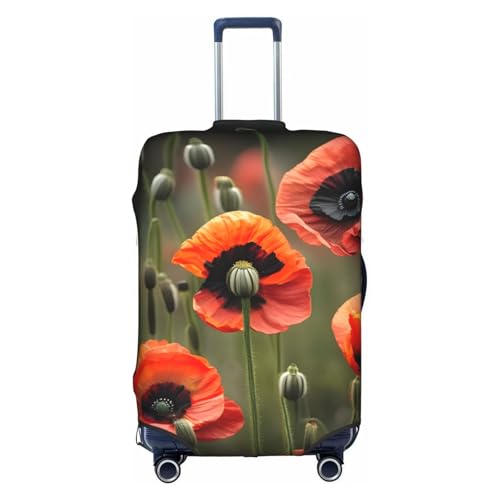 Housse de protection pour valises 45,7 à 81,3 cm élastique motif fleur blanc