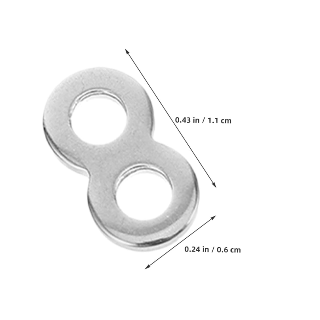 HOMOCONO Stainless Steel Connectors 8 Shaped Table Top Fasteners Flat Connectors for Jewelry Making