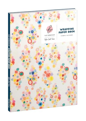 Flat Vernacular Wrapping Paper Book: 15 Sheets + 24 Gift Tags