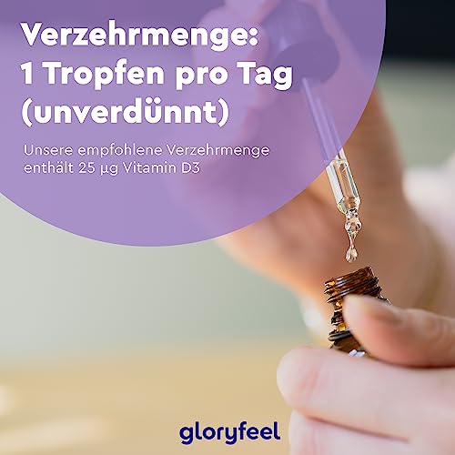 Vitamin D3 1000 I.E. pro Tropfen - 50ml (flüssig) in MCT-Öl aus Kokos - Vitamin D3 Tropfen hoch bioverfügbar und stabil - Laborgeprüft, ohne Zusätze in Deutschland hergestellt
