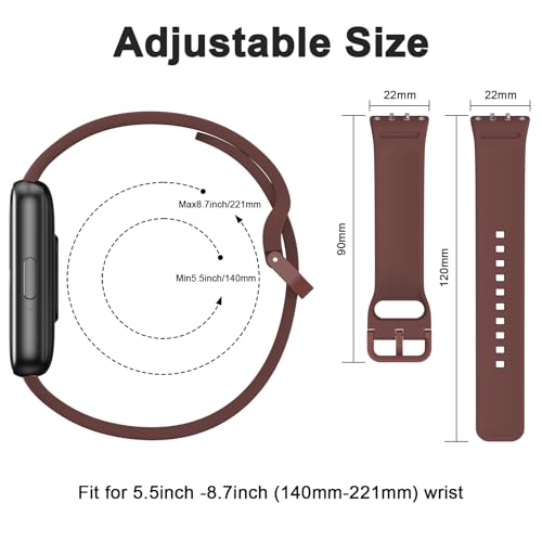 Image of Tobfit Strap Compatible for Samsung Galaxy Fit 3 (Watch Not Included), Flexible Premium Adjustable Watch Band for Galaxy Fit3 2024 SM-R390 Men & Women