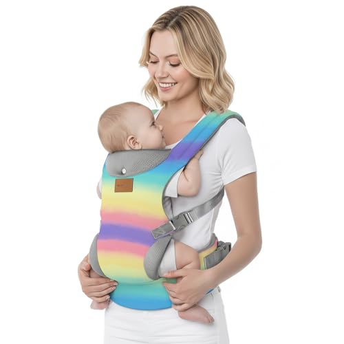 Image of YooxArmor Baby Carrier, Ergonomic Adjustable Toddler Carriers for 7-33 Lbs, Cozy Lightweight Infant Carrier with Neck Support, Baby Chest Carriers with Lumbar Support for Parents (3-36 Months)