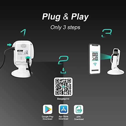 Beagle Camera, Mintion 3D Printer Camera With Wifi Remote Control, Plug&Play, Four Time-Lapse Video Modes, 1080P Resolution, Night Vision, 32G Sd Card, Printing Notifications Push (With Tripod) #TOP4