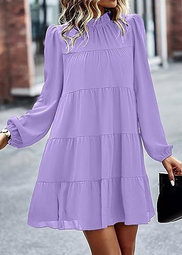 Image of KIRUNDO Women's 2026 Fall Long Sleeve Baby Doll Dresses