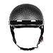 Carbon Fiber Motorcycle Half Helmet for Adults – DOT Approved Lightweight Open Face Helmets with Smoked Sun Visor, Retro Skull Cap Design for Men & Women Summer Riding (12K-Matte Black,Medium)